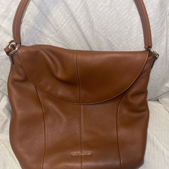 Vera Bradley Brown Leather Shoulder Bag with matching pouch. - Picture 7 of 7